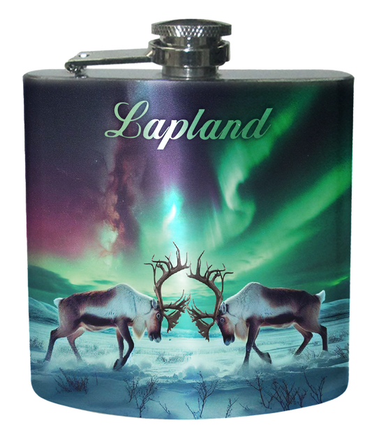 Fighting Reindeer Pocket Flask 170ml LAP