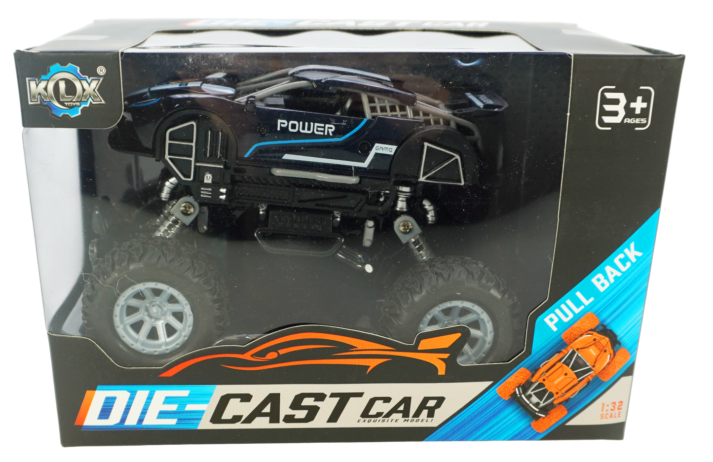 OFF Road 4WD Power Black - Pull Back Die-Cast