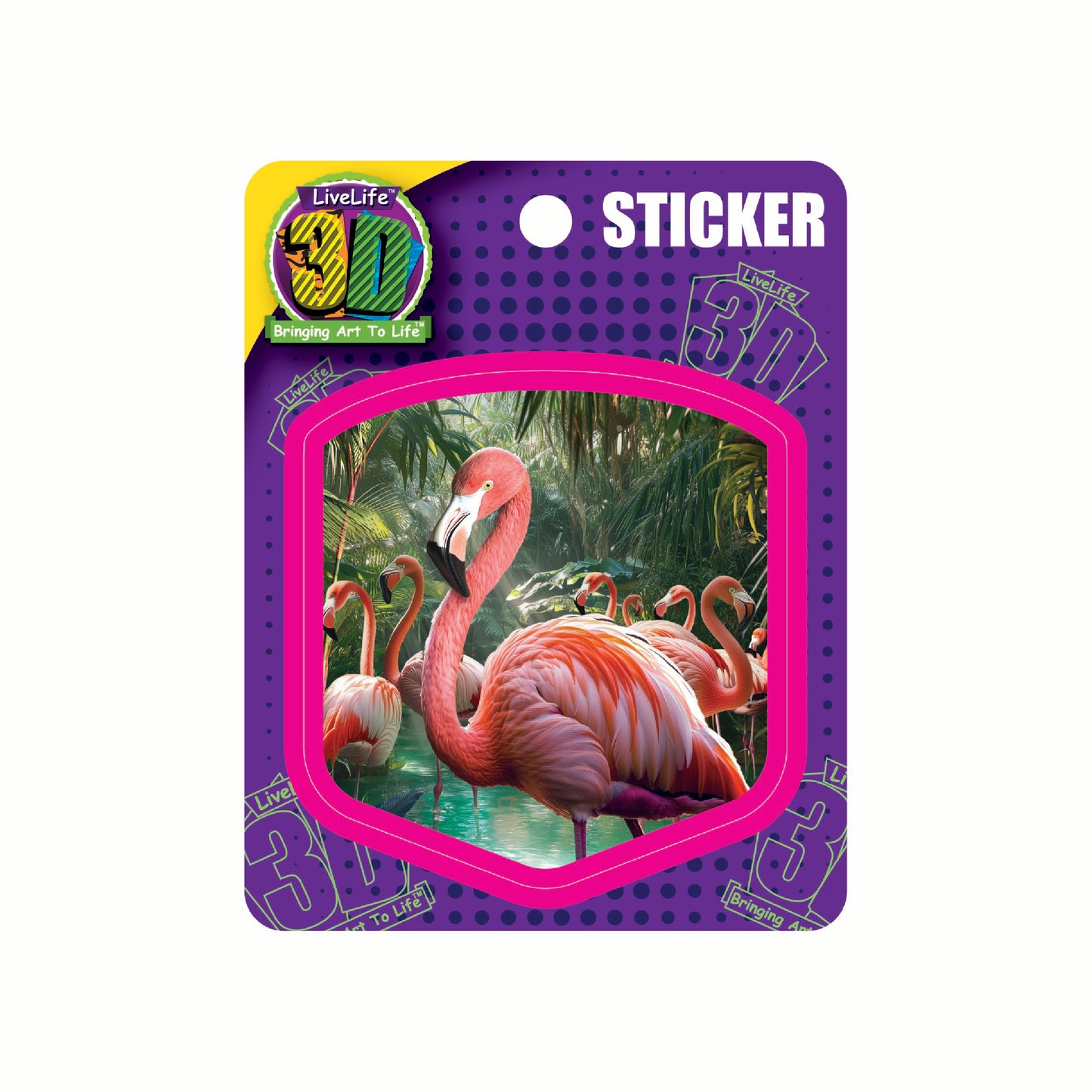 3D LiveLife Stickers - Pink Oasis
