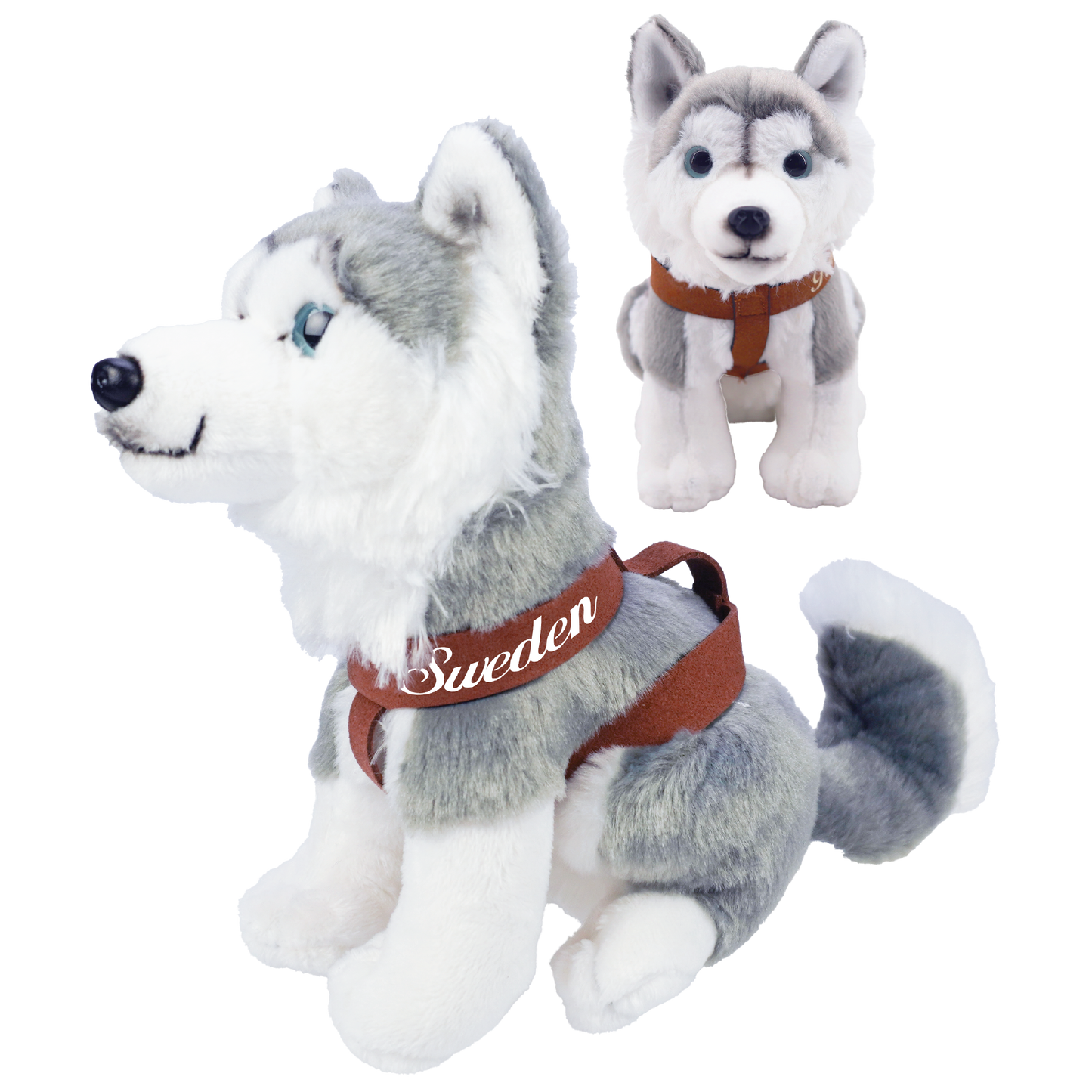 Sitting Husky With harness 24 cm SWE