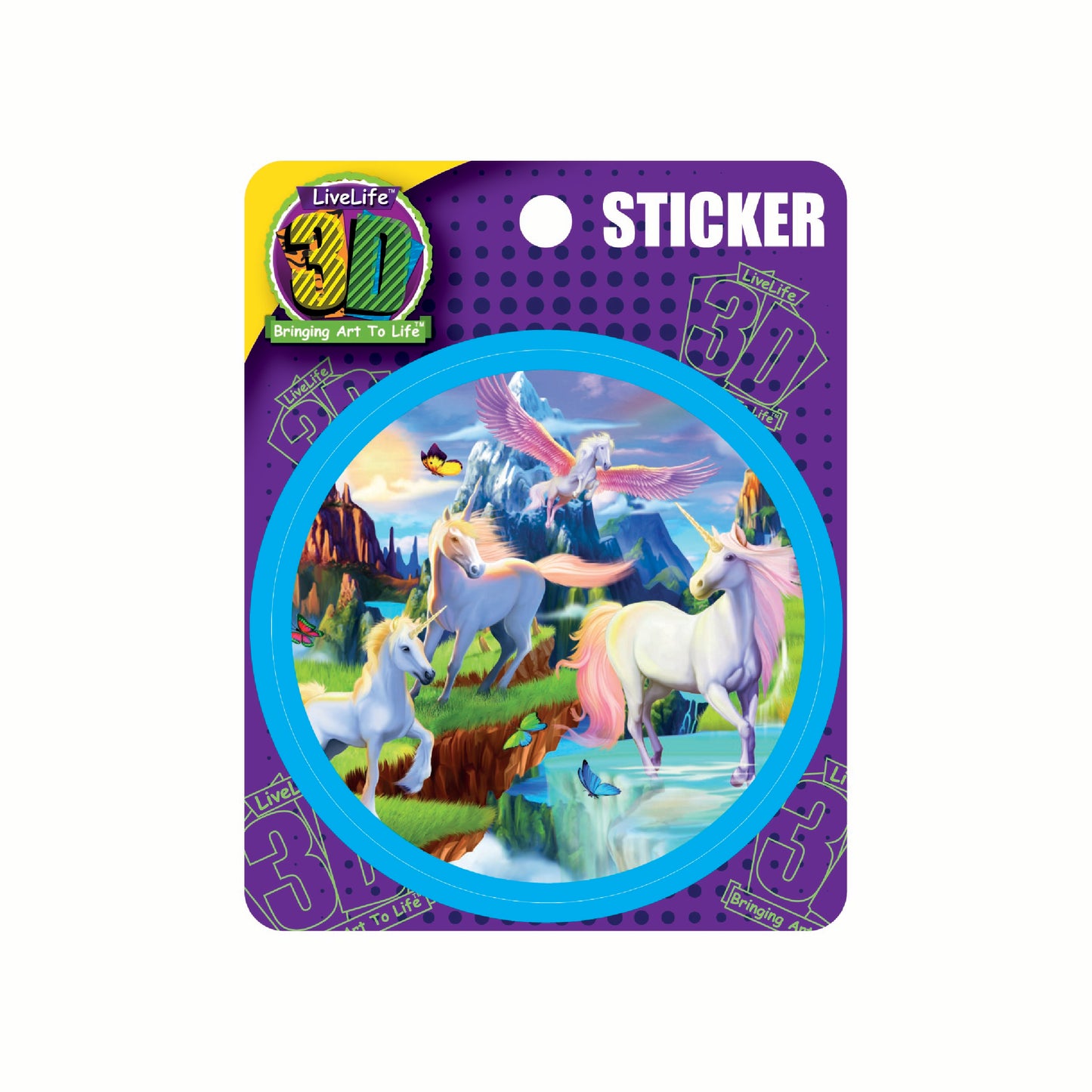 3D LiveLife Stickers - Unicorn Bliss