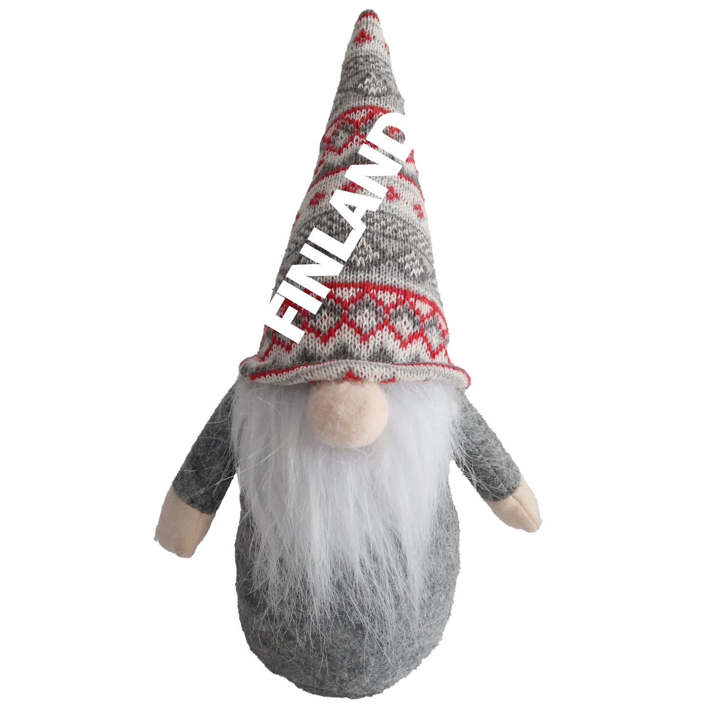 Cap Santa Fabric 30 cm grey red FIN