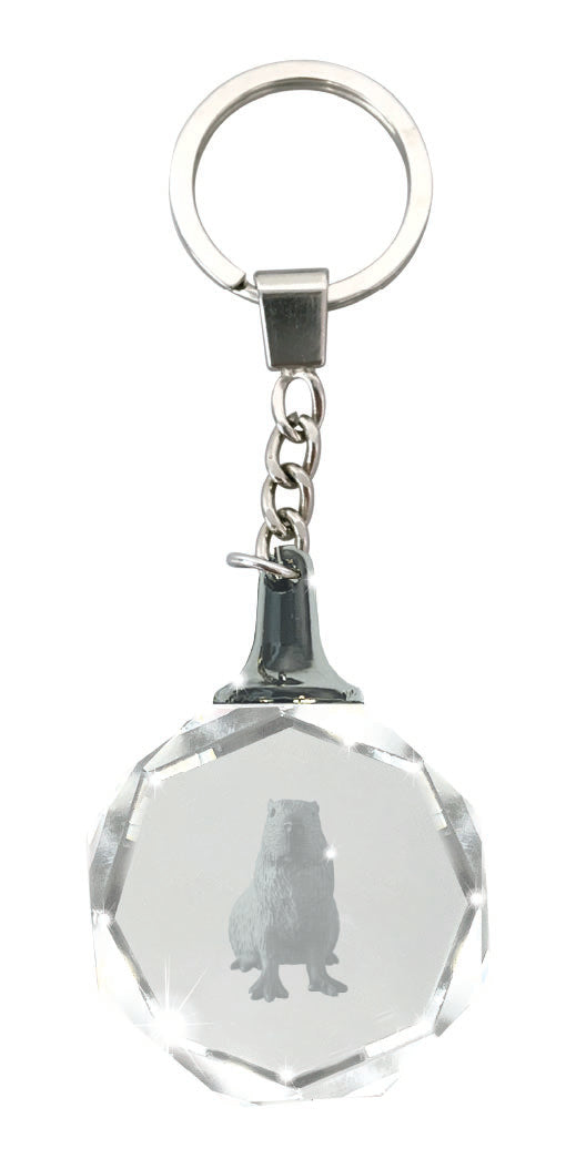 Crystal Silhouette Keychains - Capybara
