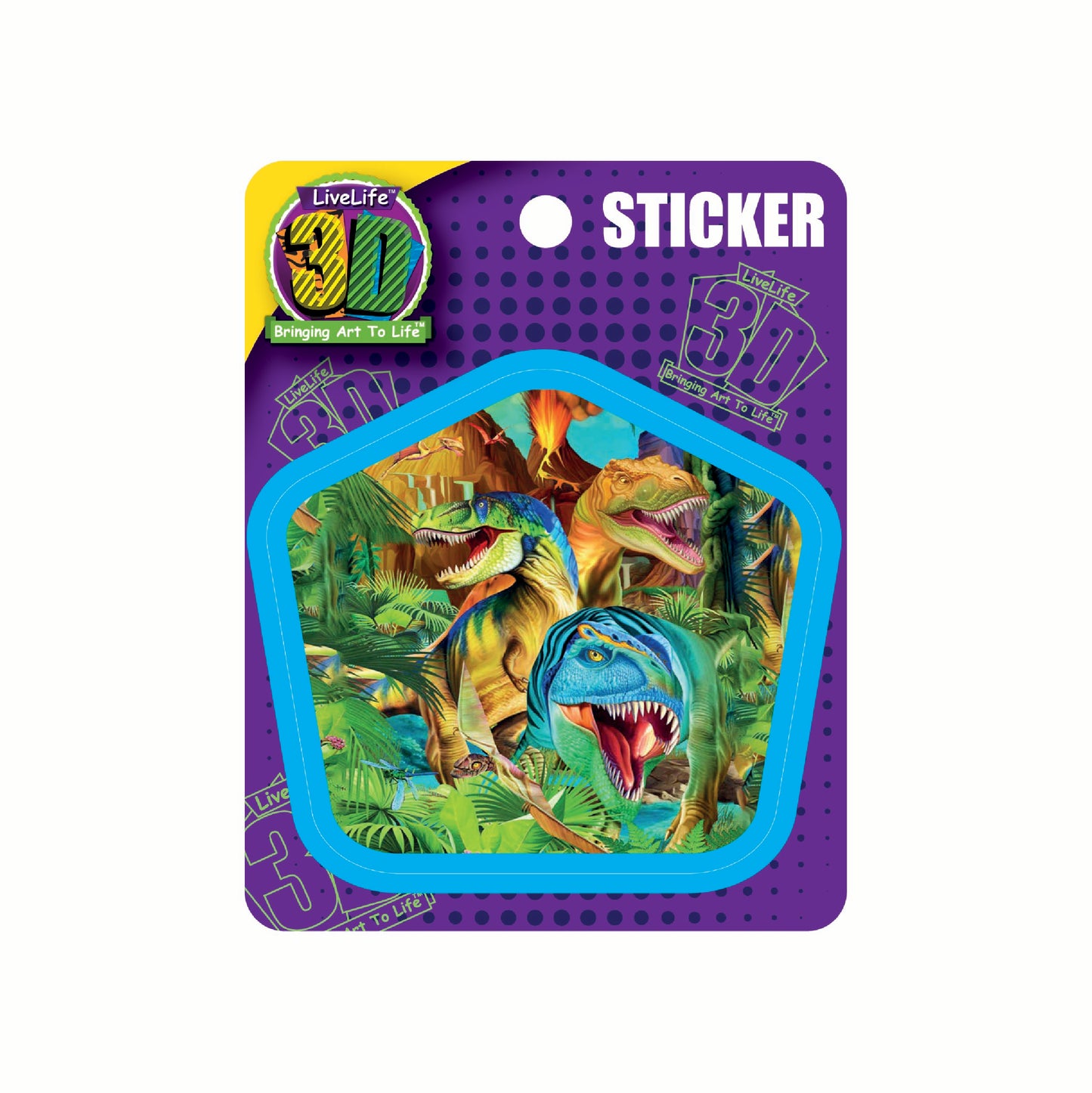 3D LiveLife Stickers - Dino Smiles