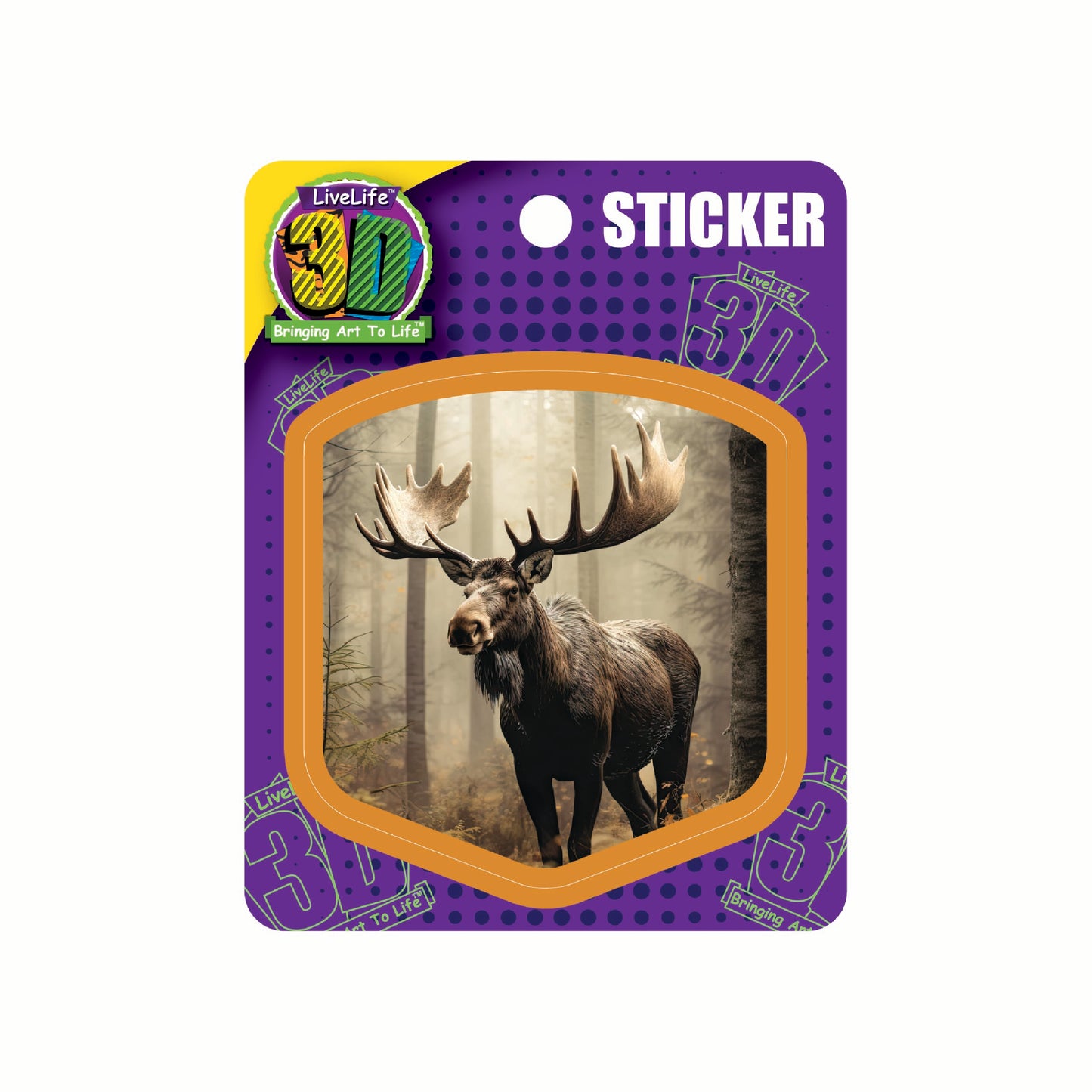 3D LiveLife Stickers - Moose Dawn