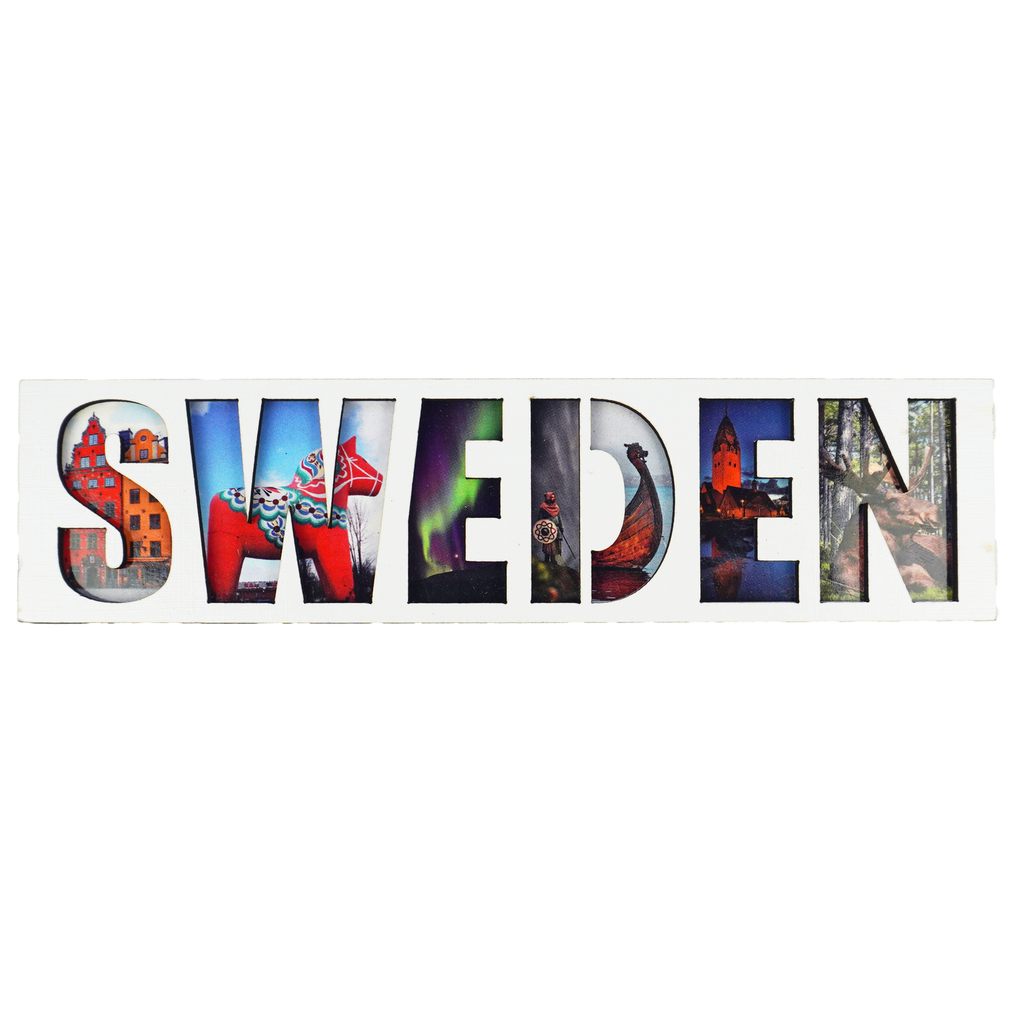 Sweden Wooden magnet SWE