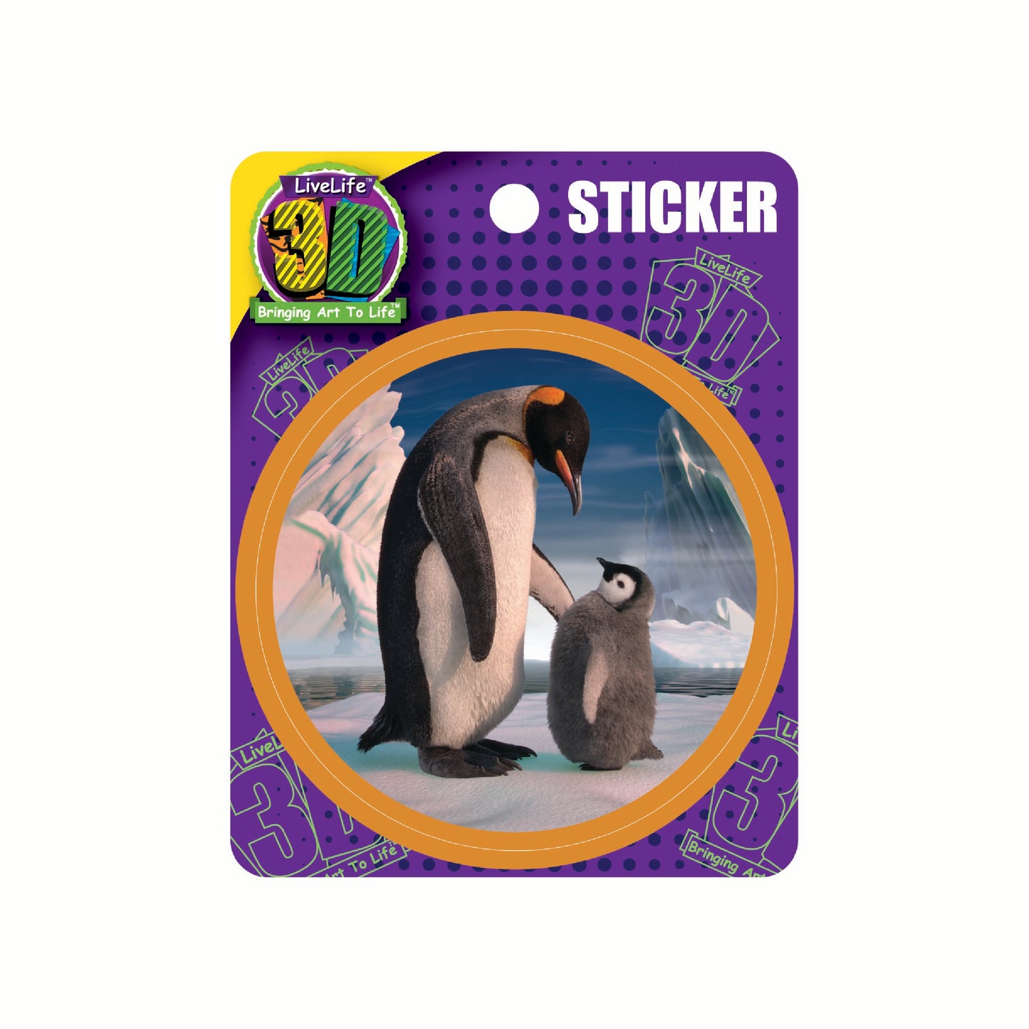 3D LiveLife Stickers - Penguin Son
