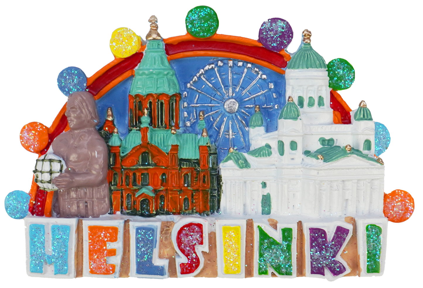 Helsinki Glitter Keraaminen Magneetti