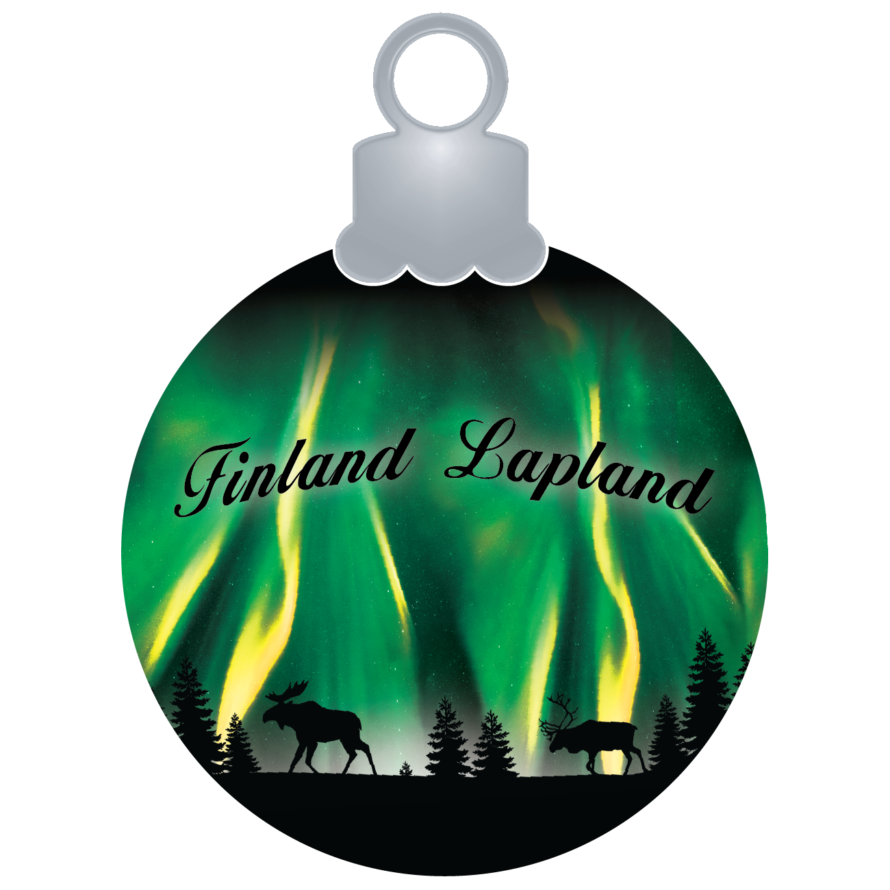 Christmas Ball Aurora Borealis Green