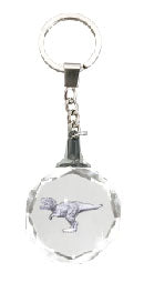 Crystal Silhouette Keychains - T-Rex