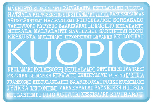 Kuopio Home Region MAG Text turquoise
