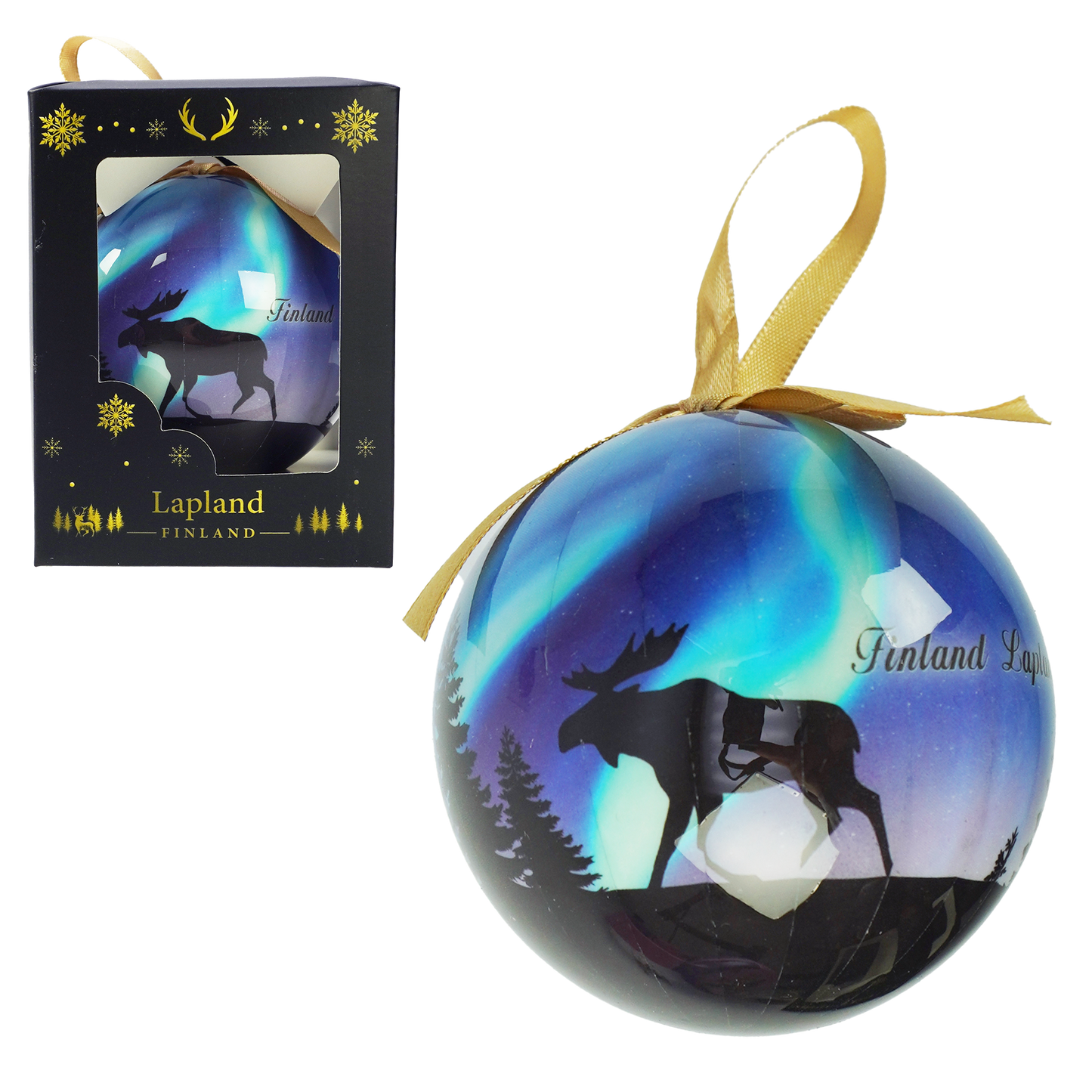 Christmas Ball Aurora Borealis Blue