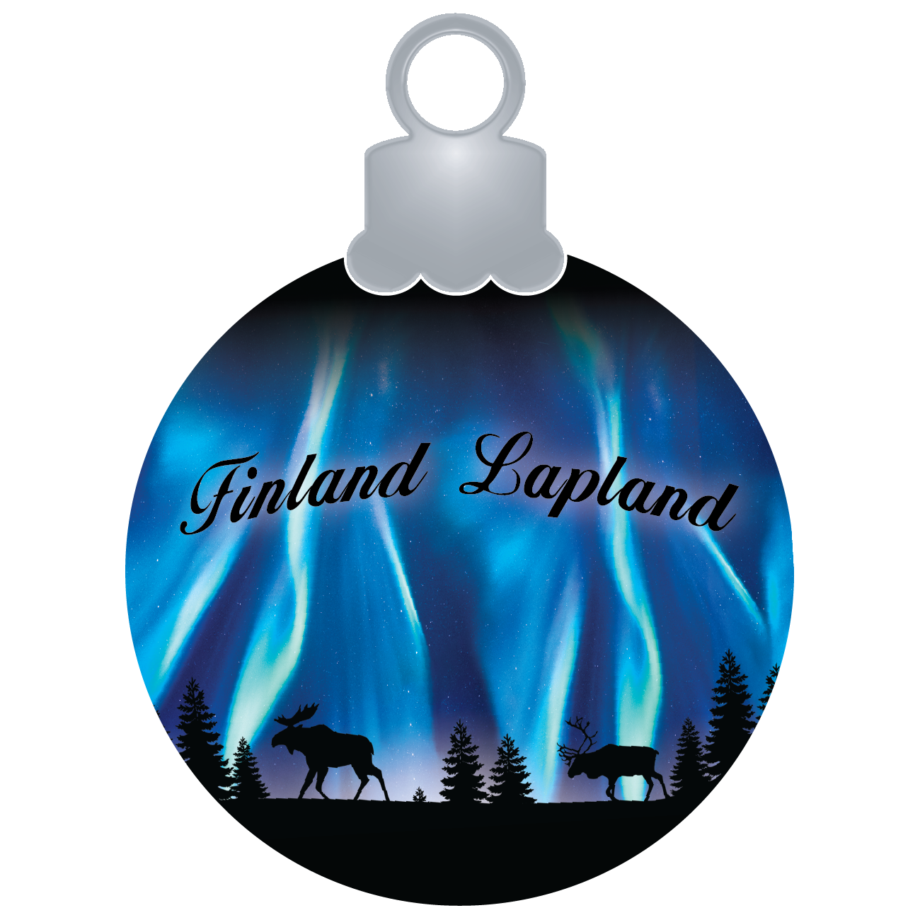 Christmas Ball Aurora Borealis Blue