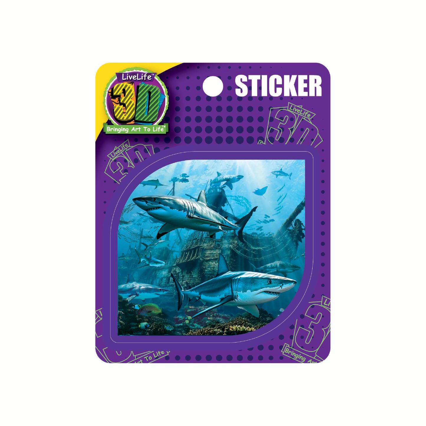 3D LiveLife Stickers - Shark Wreck