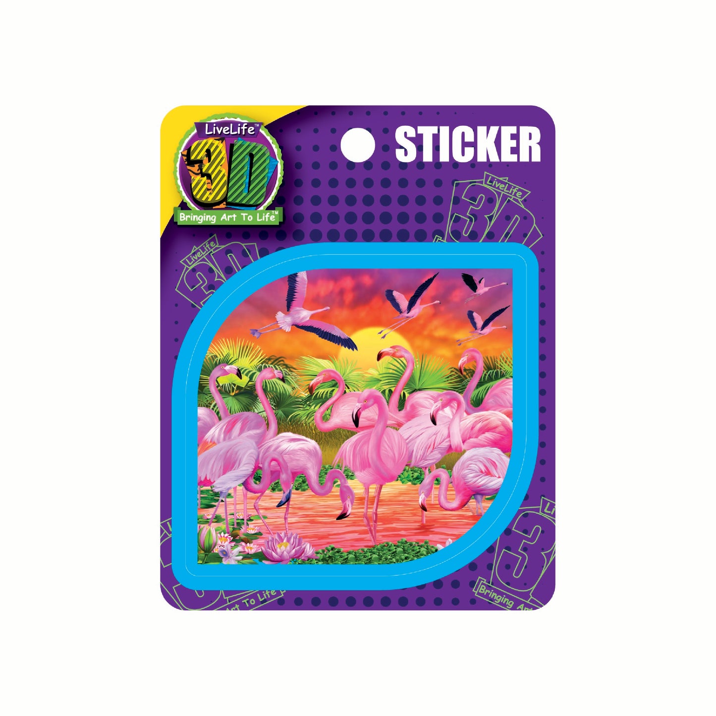 3D LiveLife Stickers - Flamingo Lingo