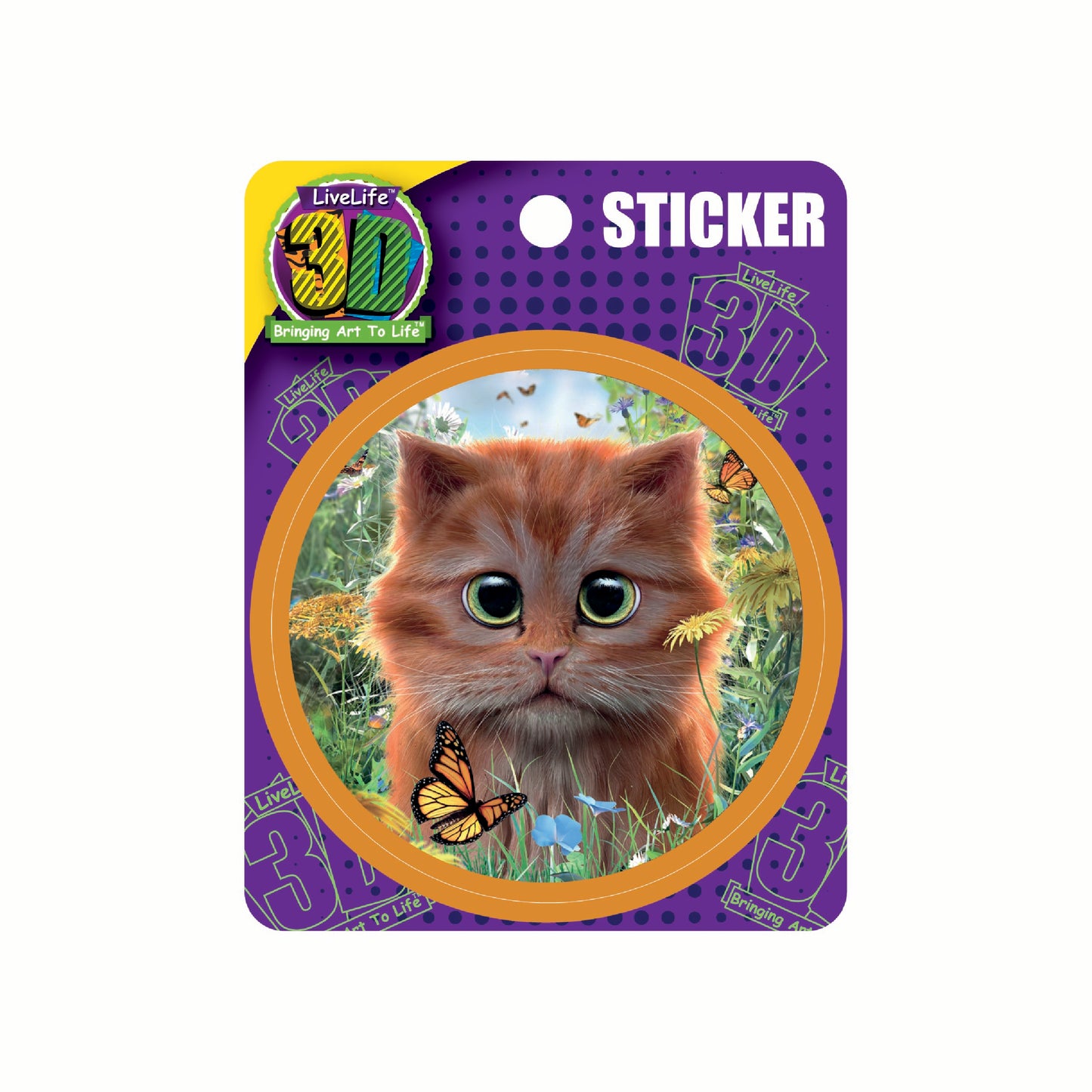 3D LiveLife Stickers - Ginger Kitten