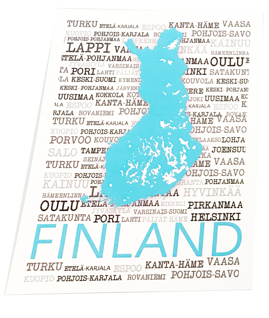 Finland Home Region Postcard white