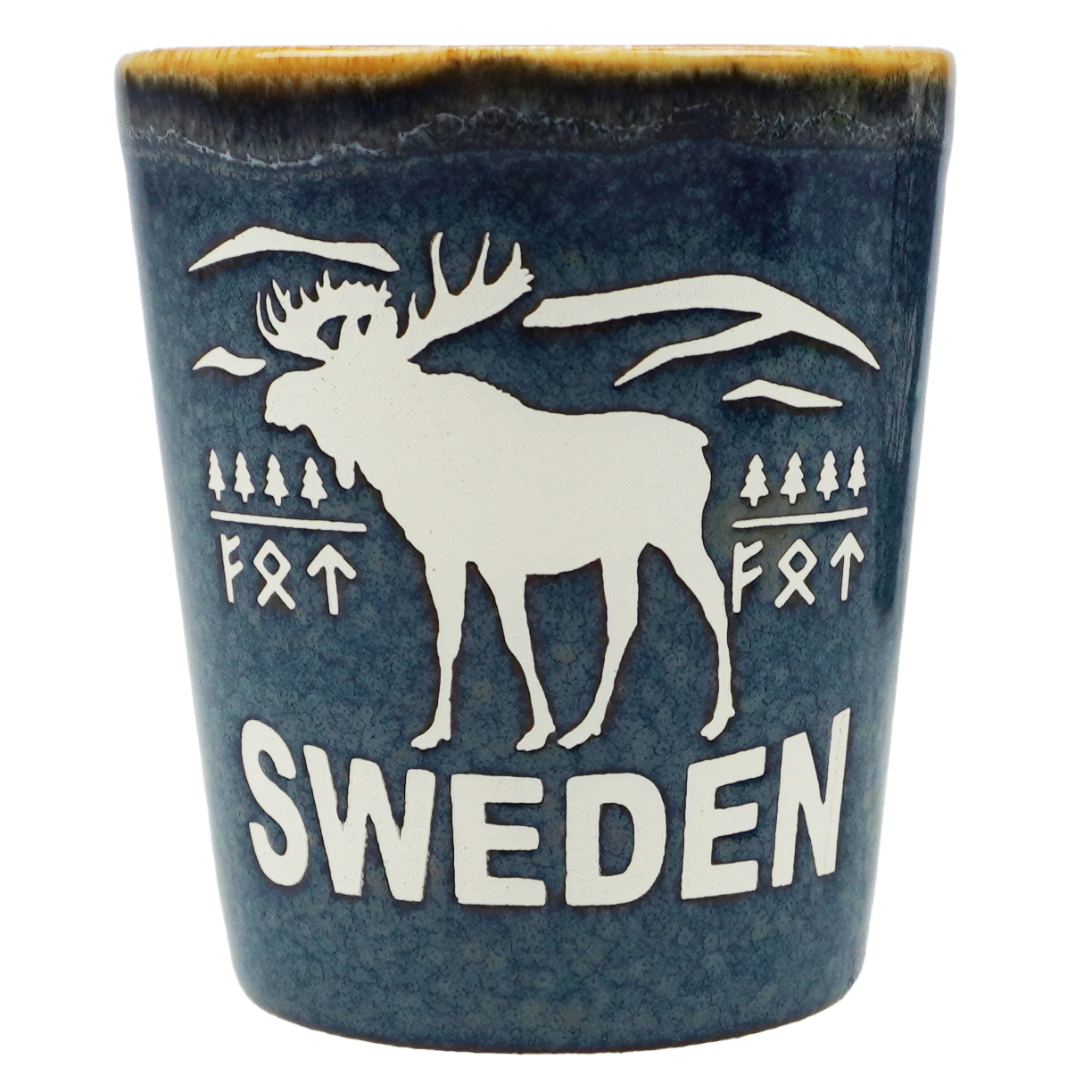 Rustic Shot Glass Sweden Blue SWE