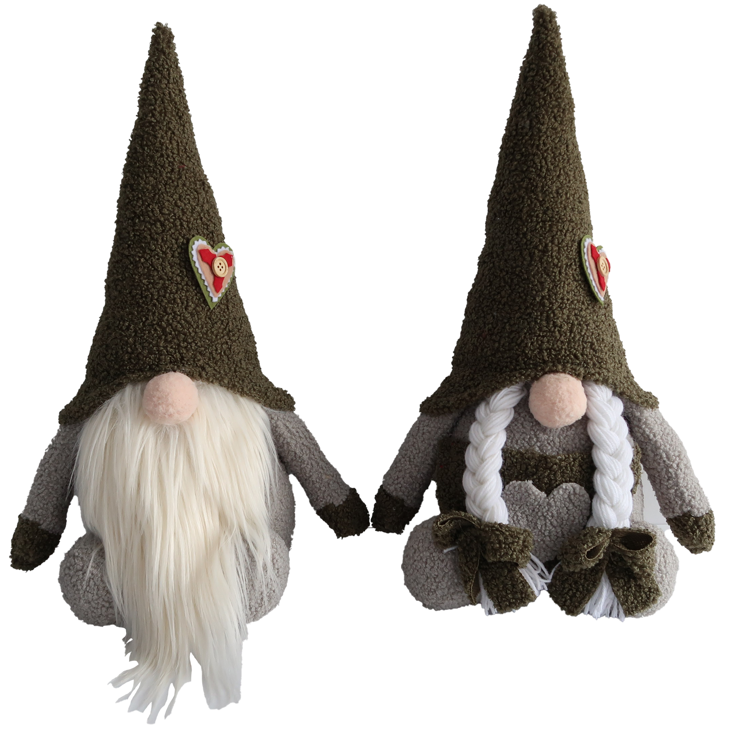 Cap Santa green teddy 40 cm 2 assortment