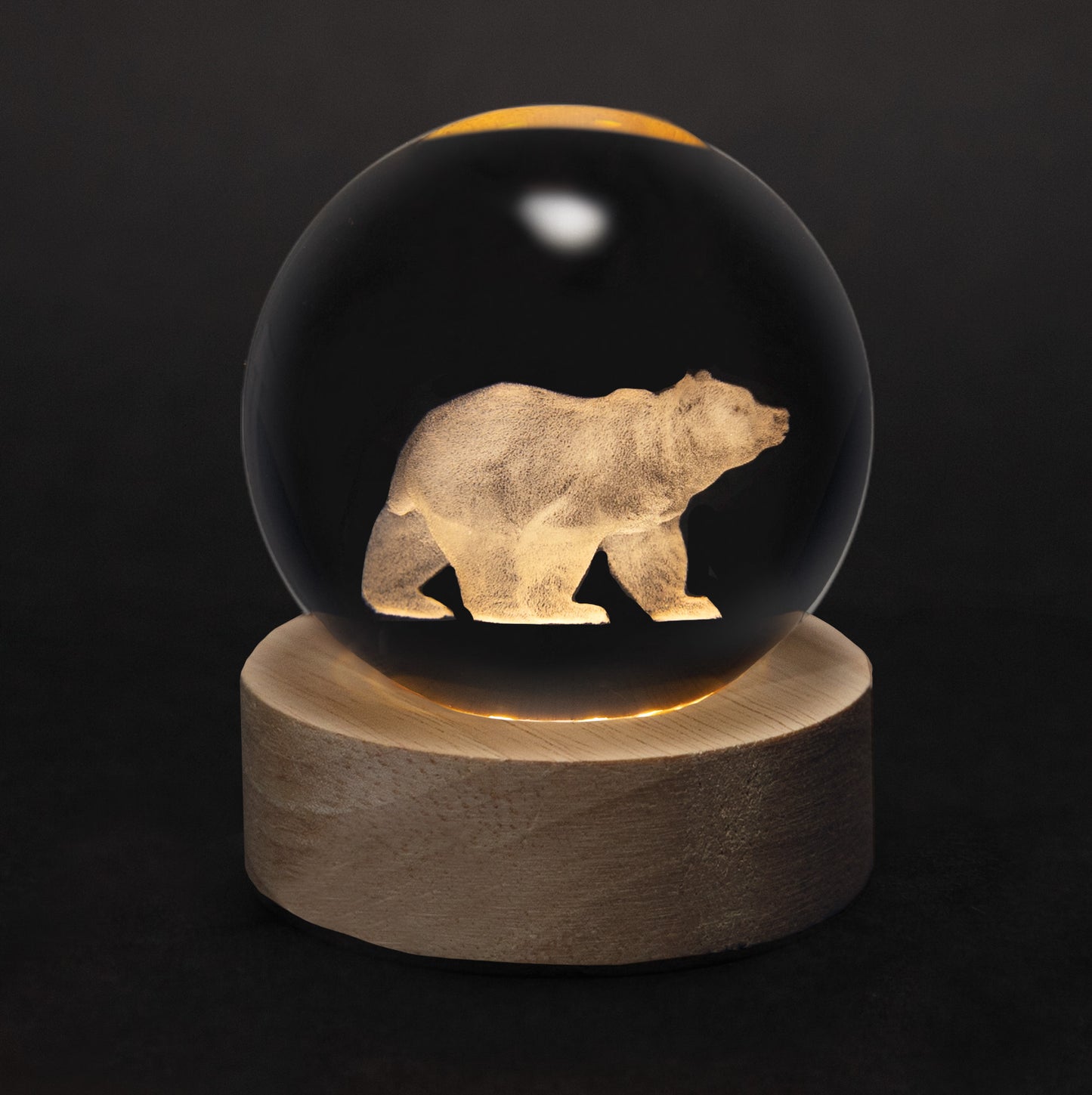 Crystal Silhouettes Globes - Black Bear