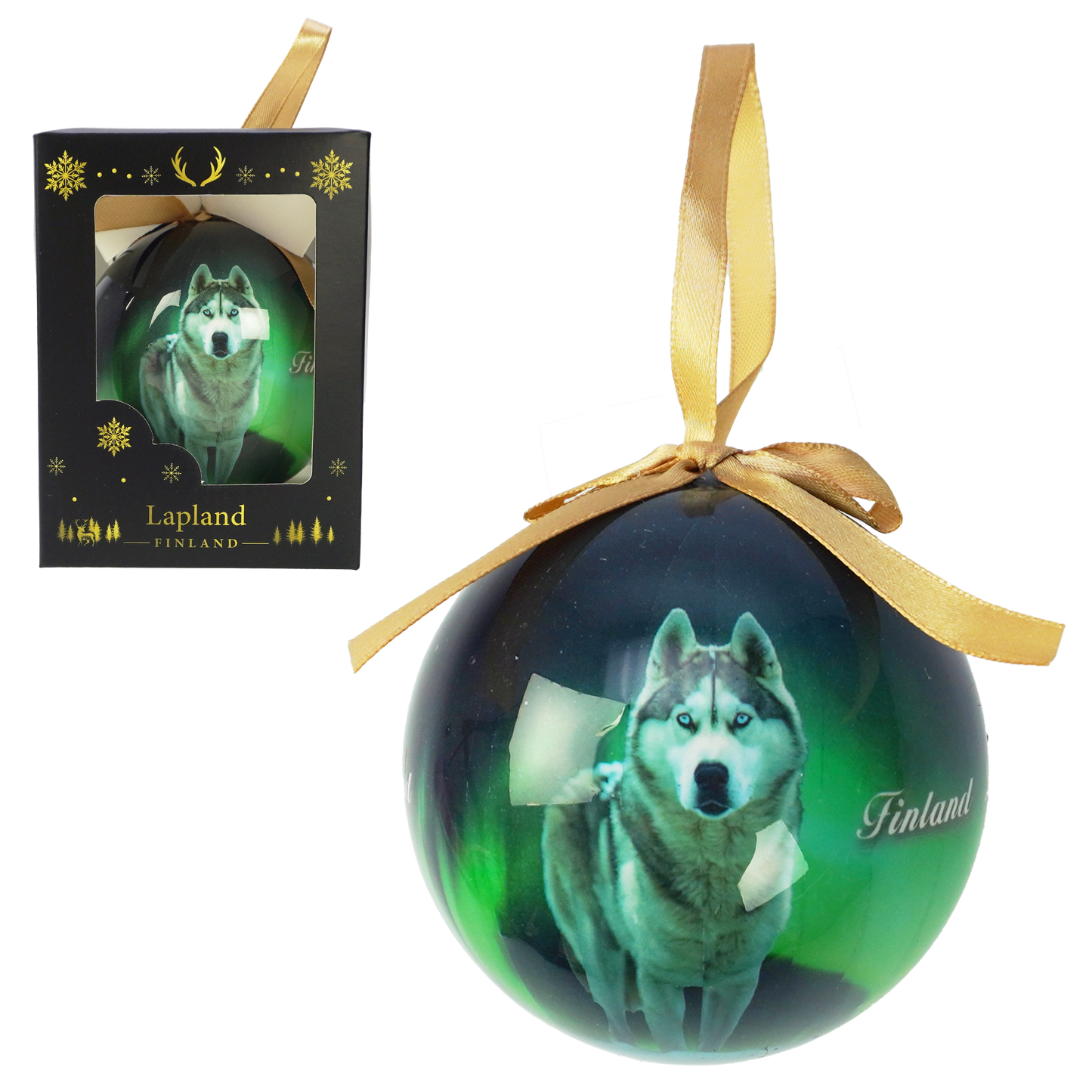Christmas Ball Standing Husky