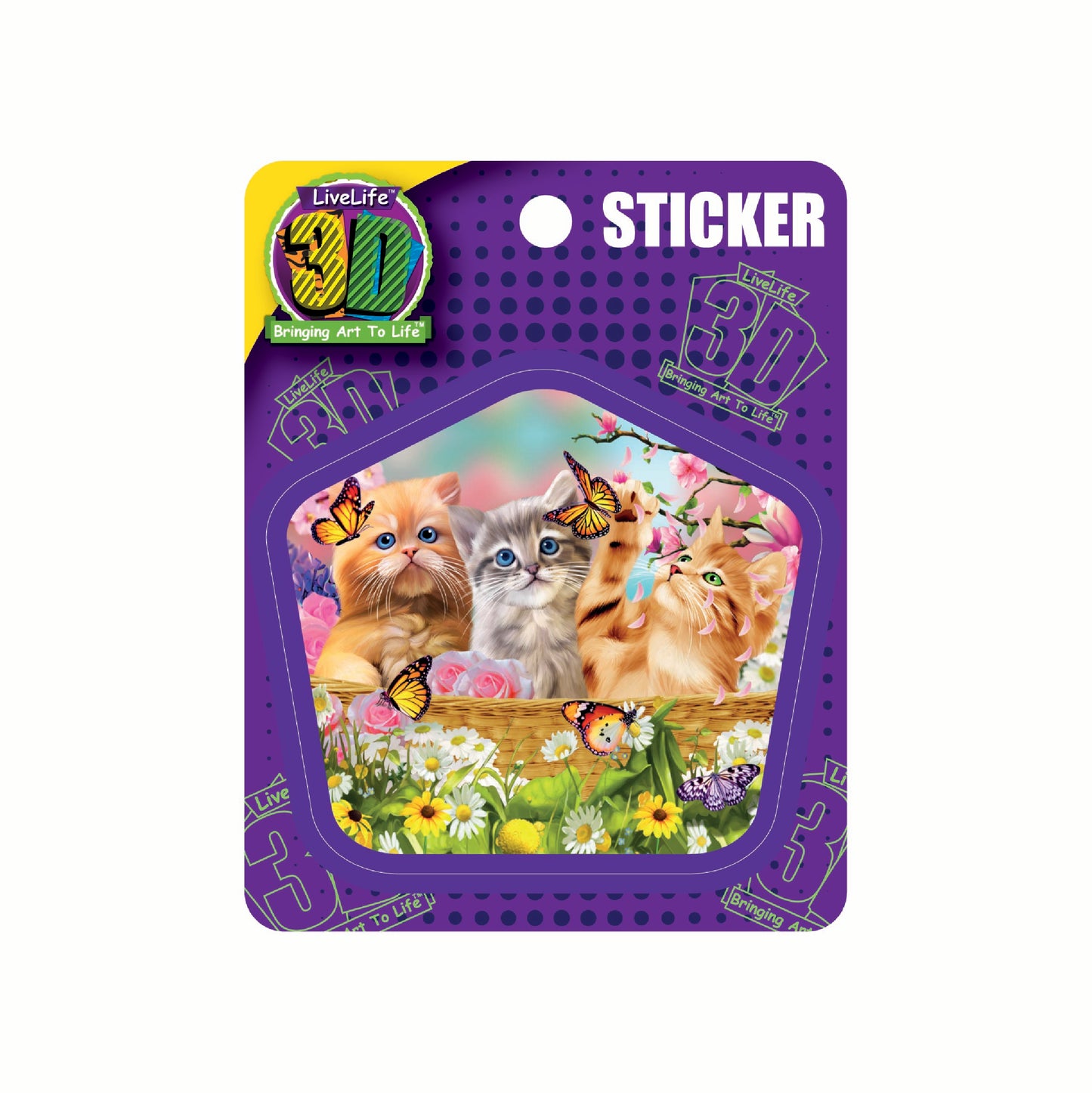 3D LiveLife Stickers - Kitten Fun Time