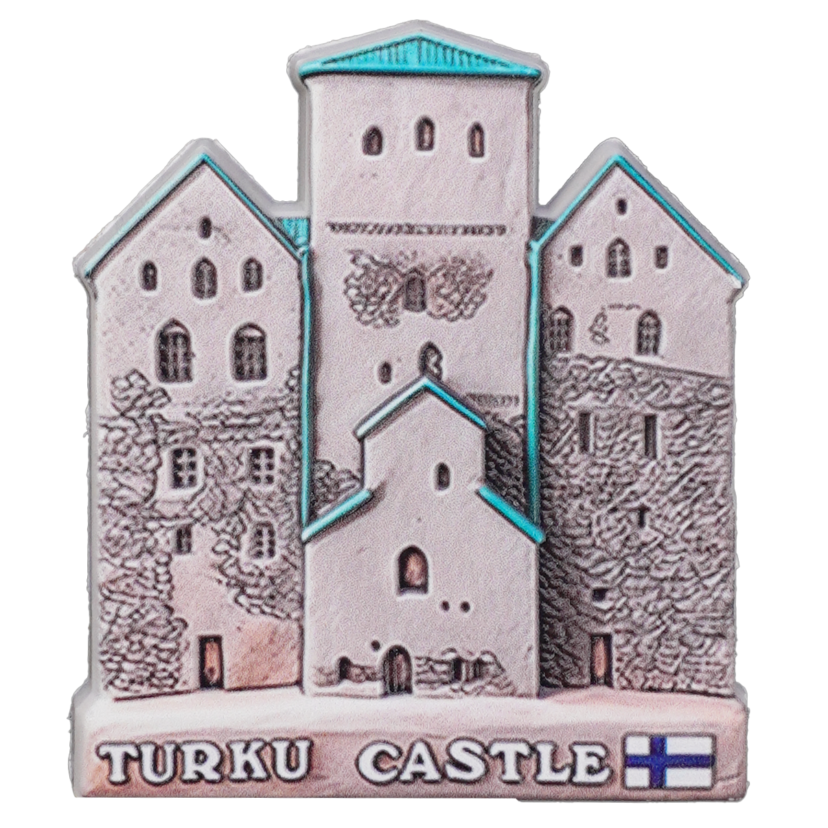 Turku Castle ceramic magnet
