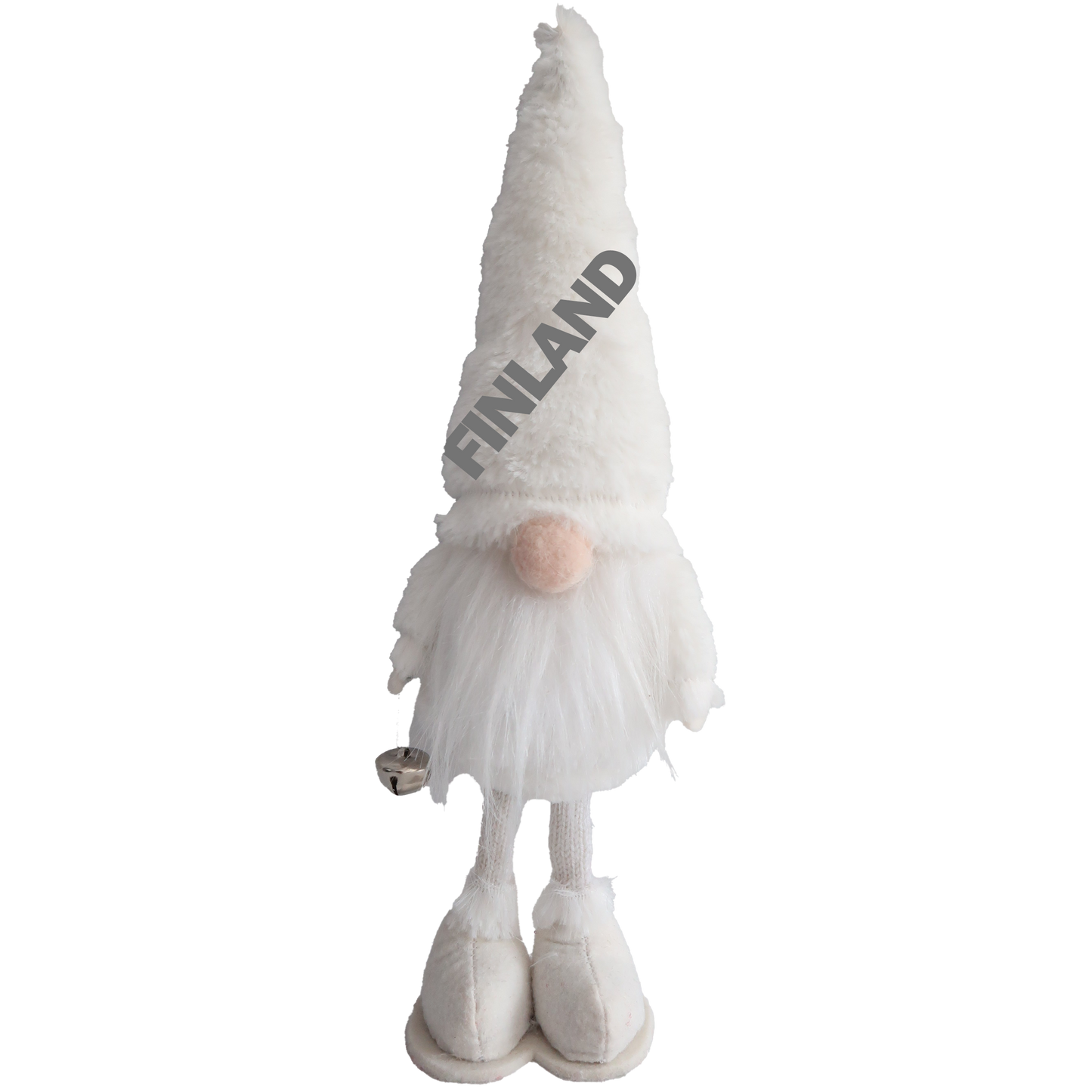 Cap Santa white teddy fabric 28 cm FIN