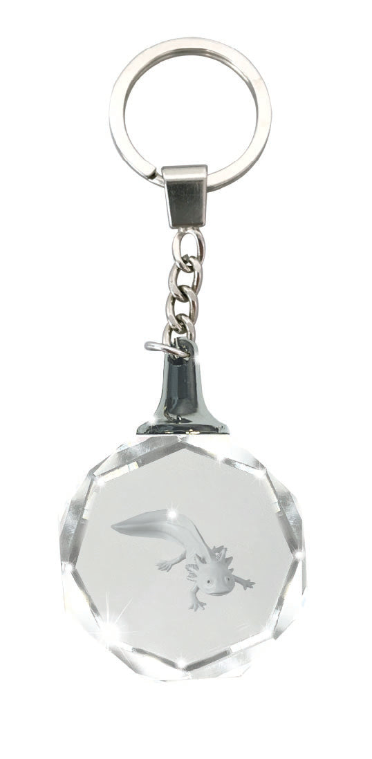 Crystal Silhouette Keychains - Axolotl