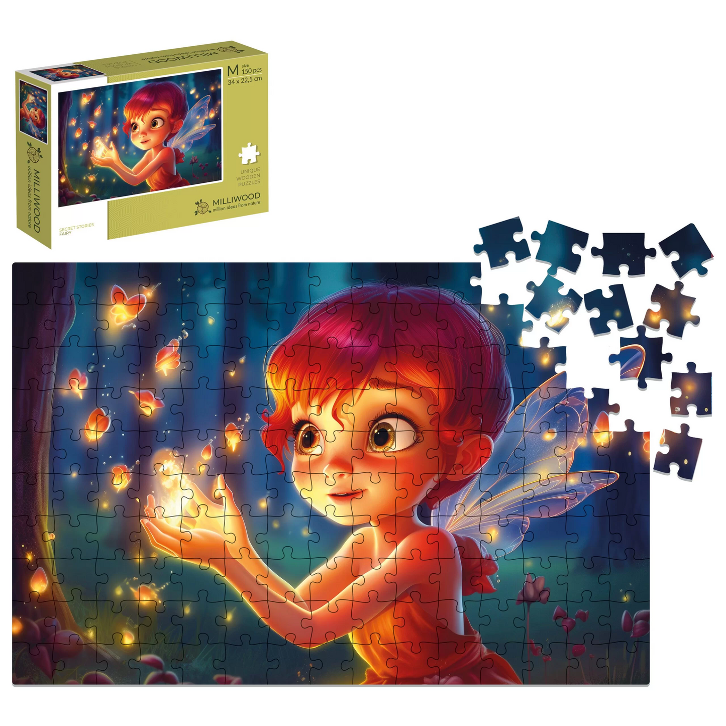 Fairy Wooden Puzzle Rectangle M