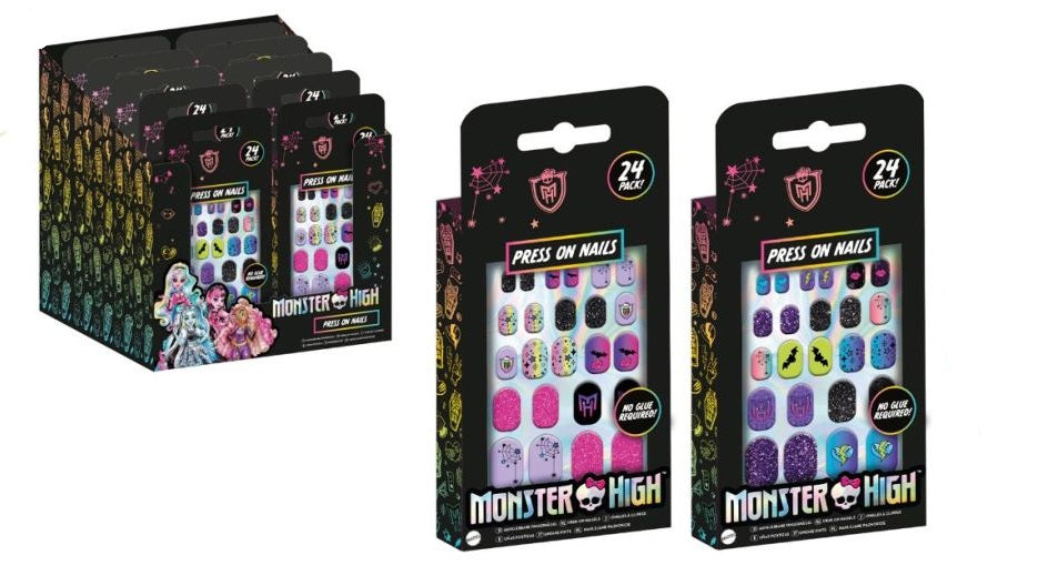 Monster High Press On Nails Pk 24 - 2 Asst