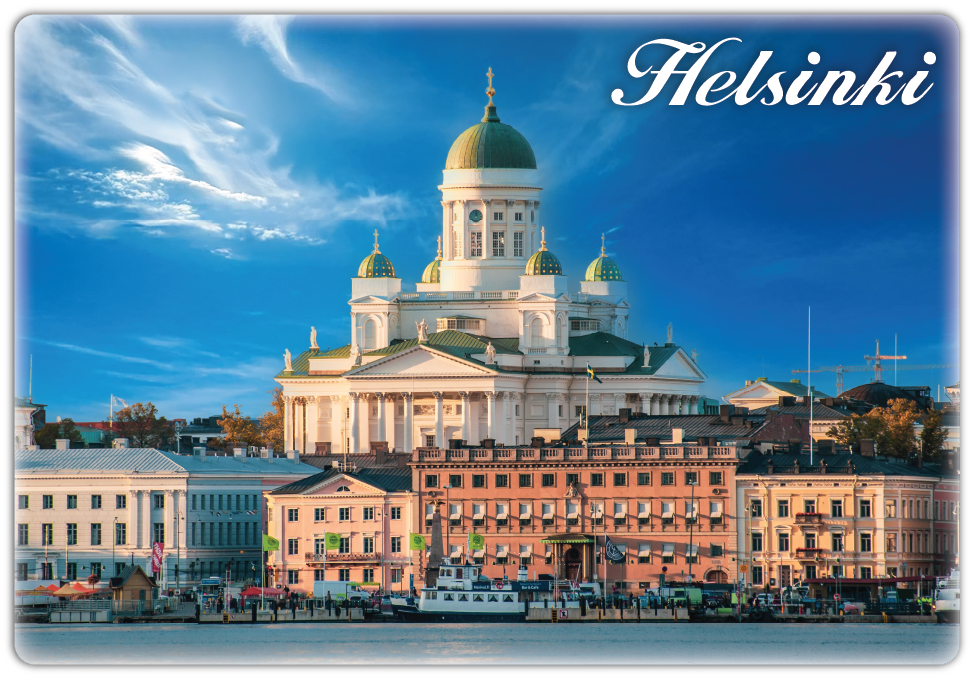 Tuomiokirkko Kauppatori Kuvamagneetti HEL