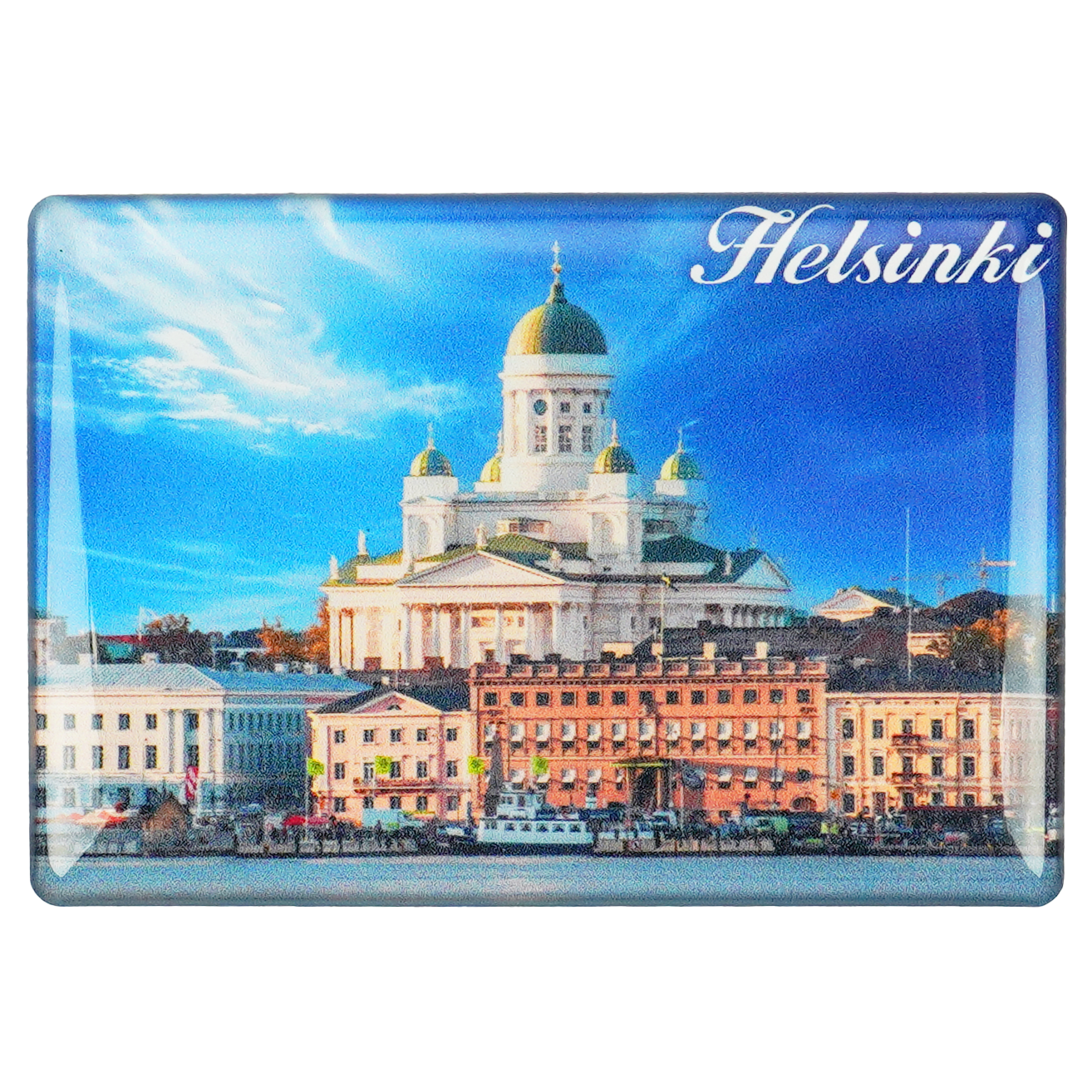 Helsinki Cathedral Market Square Photo Magnet HEL