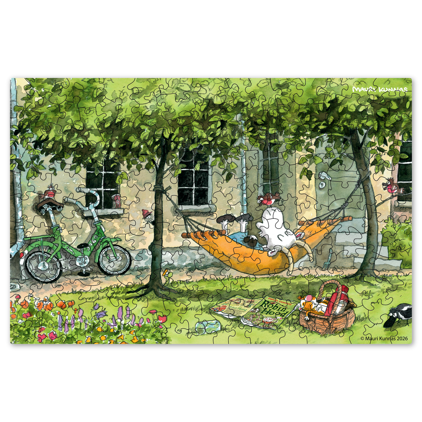 Mr. Clutterbuck On A Hammock Puzzle Rectangle 150 pcs