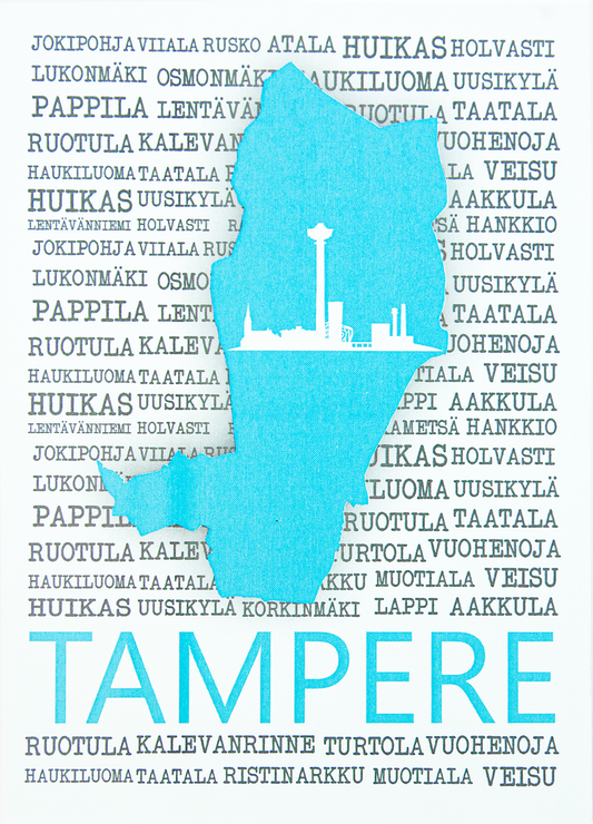 Tampere Kotiseutu Postikortti valkoinen