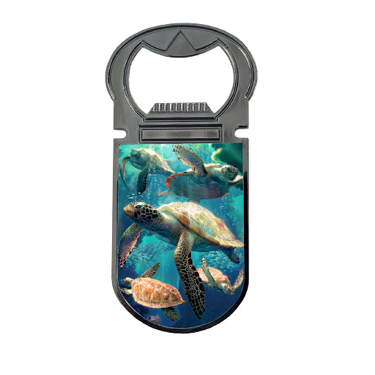 3D LiveLife Magnetic Bottle Openers - Sea Turtle Swim