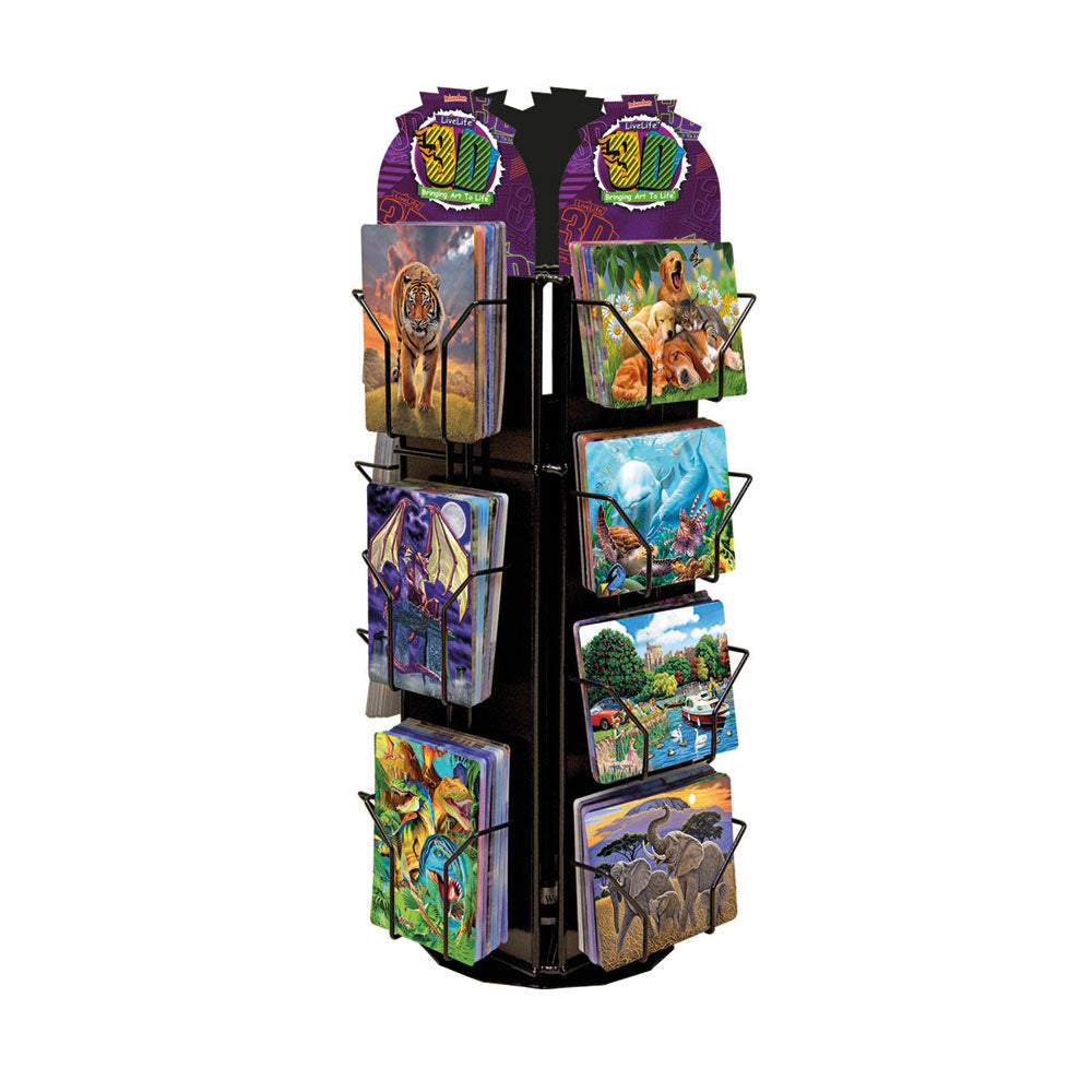 3D LiveLife Postcard Counter Display