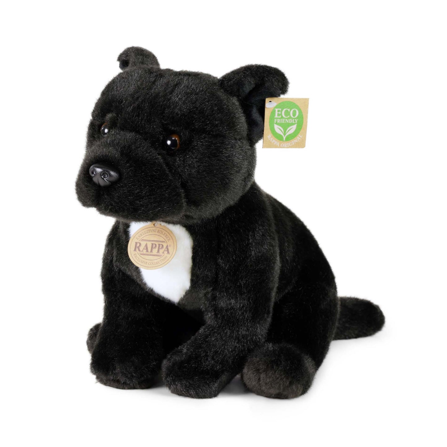 Plush Staffordshire Bull Terrier black 30 cm