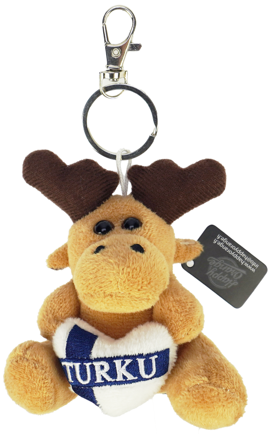 Heart Moose Plush XS 9cm Keychain TUR