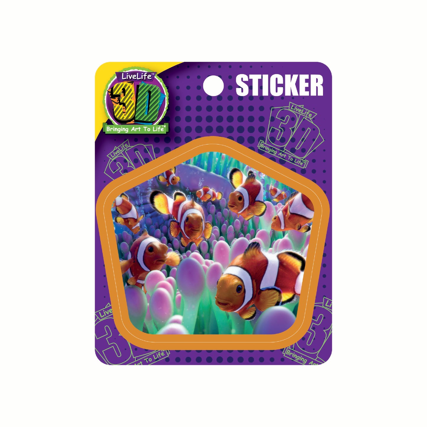 3D LiveLife Stickers - Clown Fish
