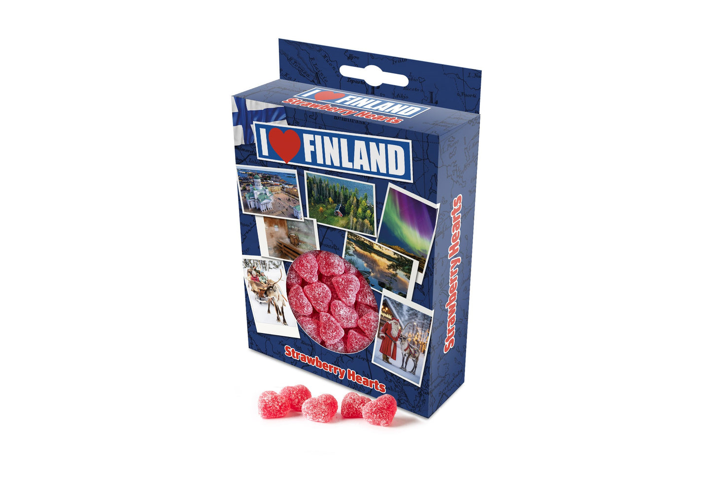 I Love Finland Fizzy Sugared Jelly Sweets FIN 120g