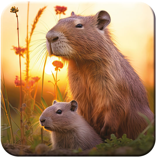 3D LiveLife Coasters - Cute Capybaras