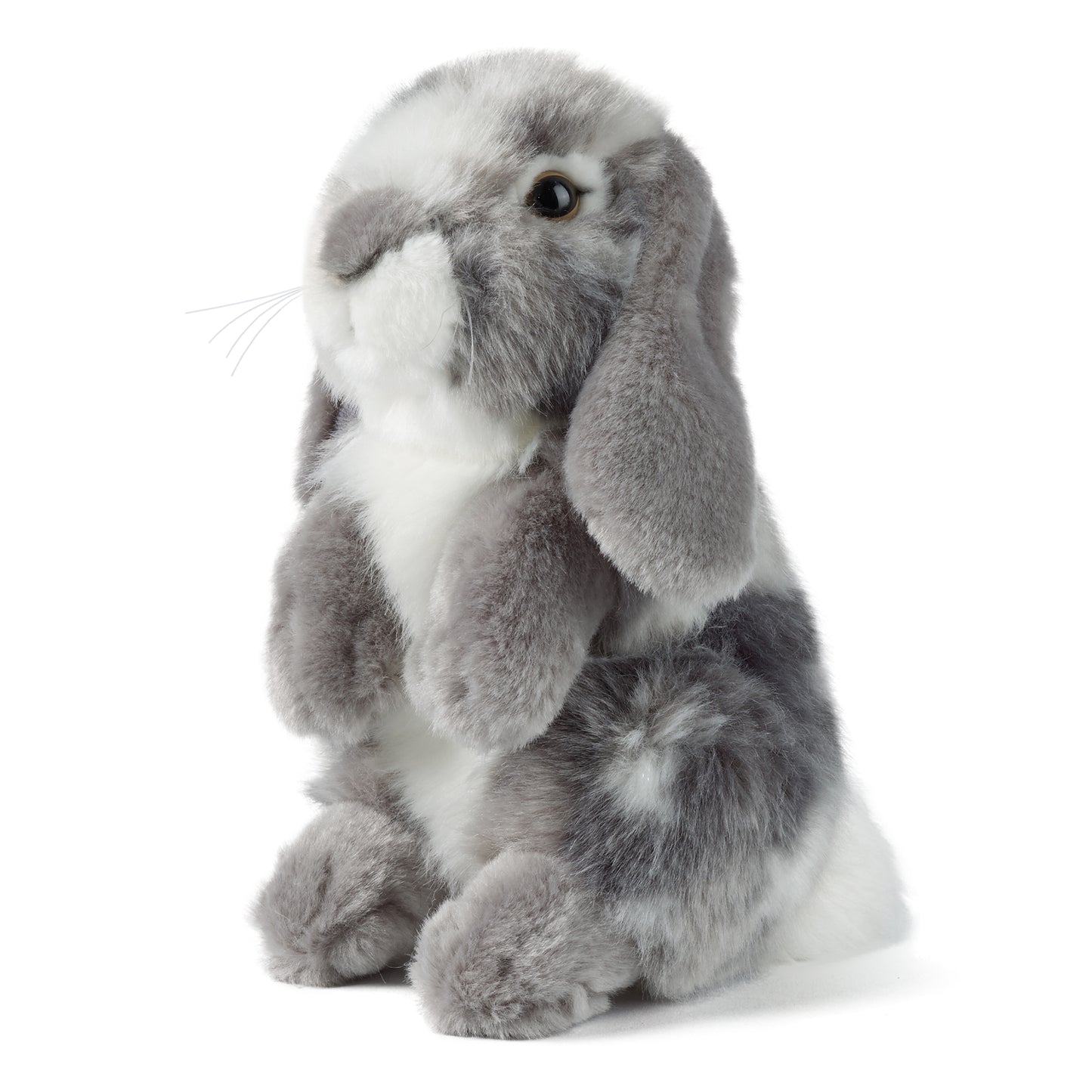 AN345G Grey Sitting Lop Eared Rabbit 19cm