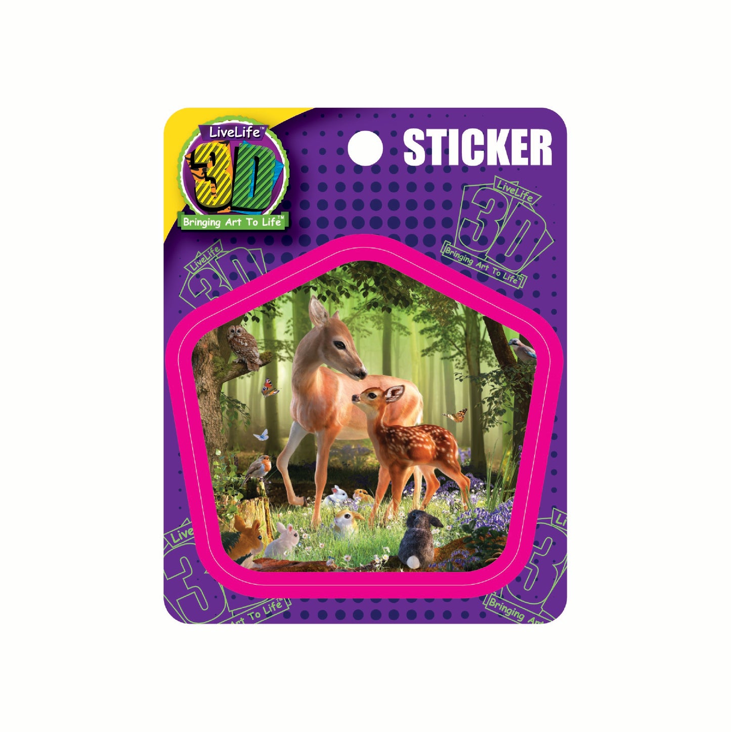 3D LiveLife Stickers - Deer At Dawn