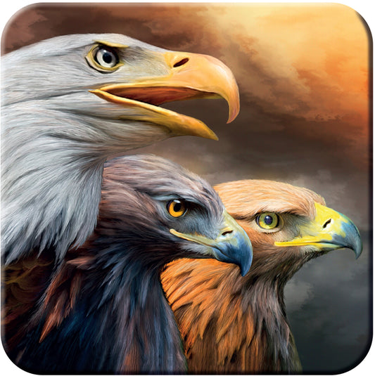 3D LiveLife Coasters - Three Eagles