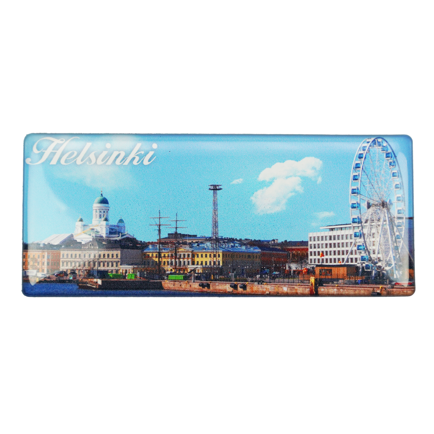 Market Square Panorama Photo Magnet HEL