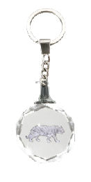 Crystal Silhouette Keychains - Tiger