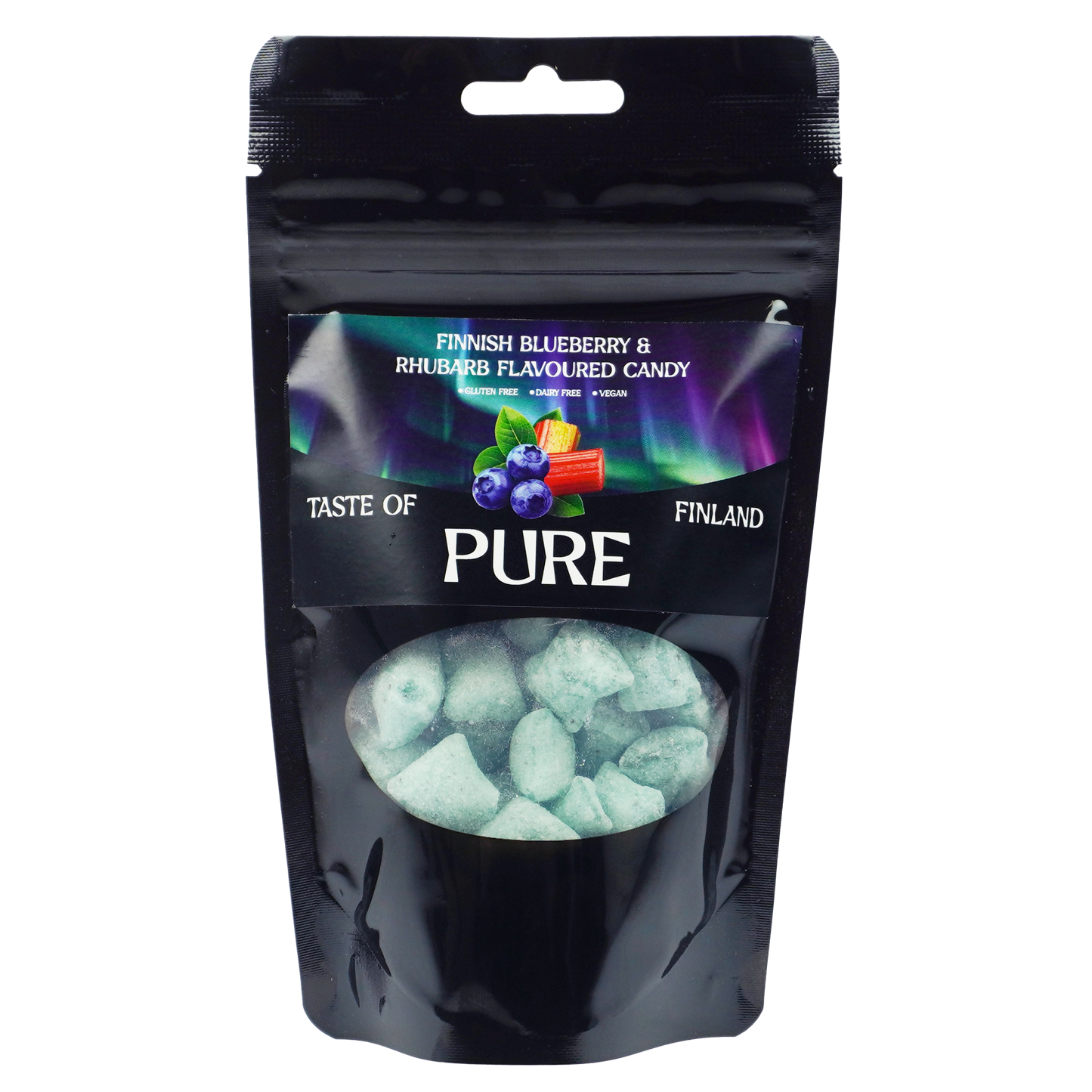 Pure Mustikan & Raparperin Makuinen Karamelli 100g