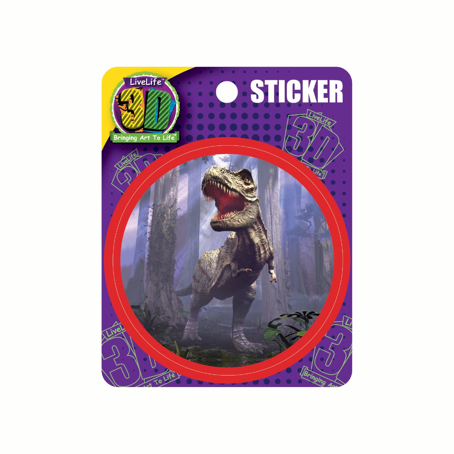 3D LiveLife Stickers - T-Rex Scene