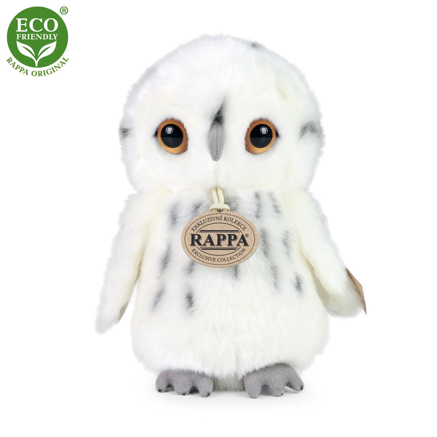 Plush white owl 18 cm DISPLAY
